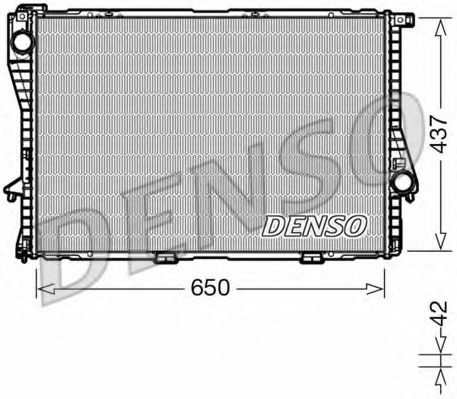 Радиатор охлаждения двигателя DENSO DRM05048
