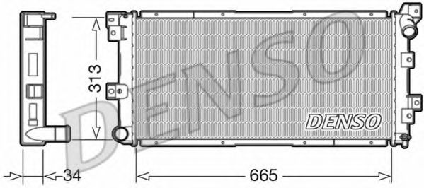 Радиатор охлаждения двигателя DENSO DRM06002