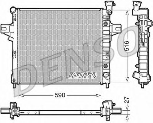 Радиатор охлаждения двигателя DENSO DRM06031