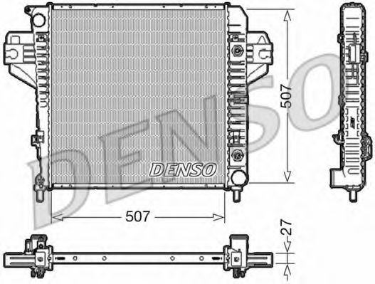 Радиатор охлаждения двигателя DENSO DRM06033