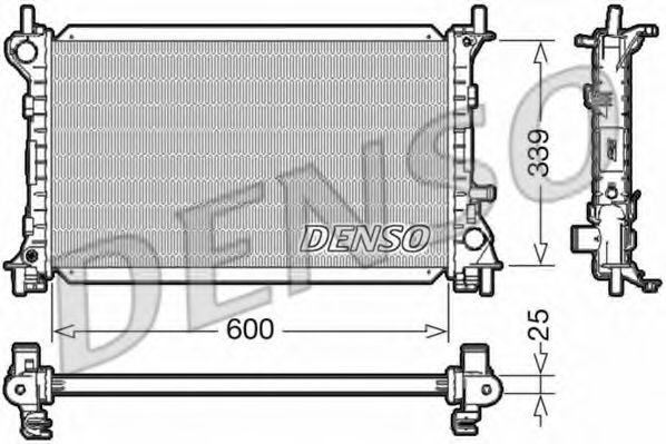 Радиатор охлаждения двигателя DENSO DRM10003