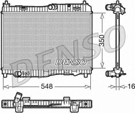 Радиатор охлаждения двигателя DENSO DRM10006