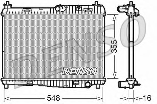 Радиатор охлаждения двигателя DENSO DRM10043