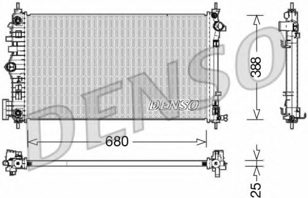 Радиатор охлаждения двигателя DENSO DRM15007
