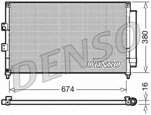 Радиатор охлаждения двигателя DENSO DRM15008