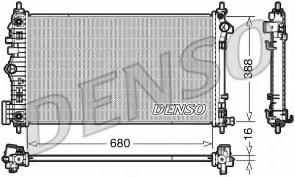 Радиатор охлаждения двигателя DENSO DRM20007