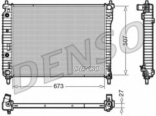 Радиатор охлаждения двигателя DENSO DRM20008