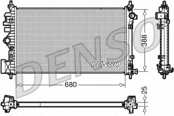 Радиатор охлаждения двигателя DENSO DRM20107