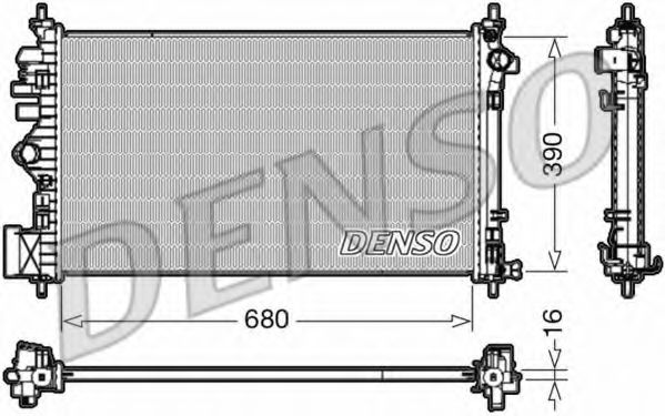 Радиатор охлаждения двигателя DENSO DRM20111