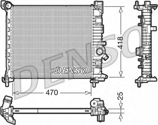 Радиатор охлаждения двигателя DENSO DRM20114