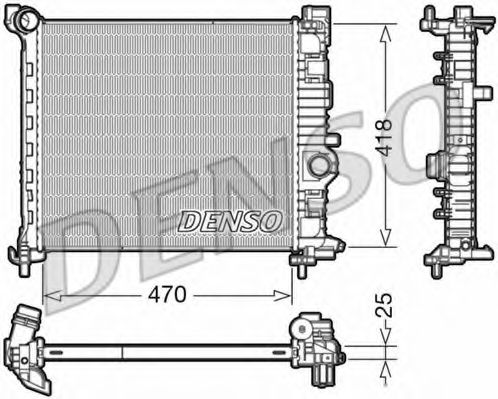 Радиатор охлаждения двигателя DENSO DRM20115