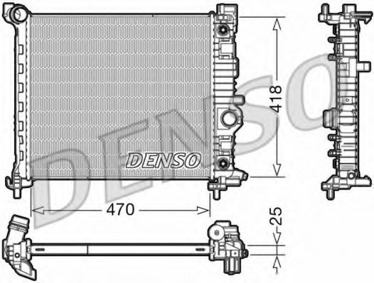 Радиатор охлаждения двигателя DENSO DRM20116