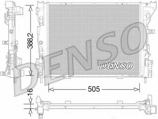 Радиатор охлаждения двигателя DENSO DRM23035