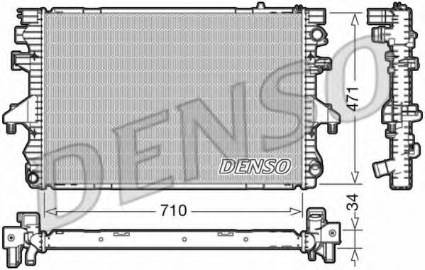 Радиатор охлаждения двигателя DENSO DRM32040