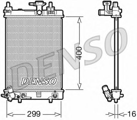 Радиатор охлаждения двигателя DENSO DRM35004