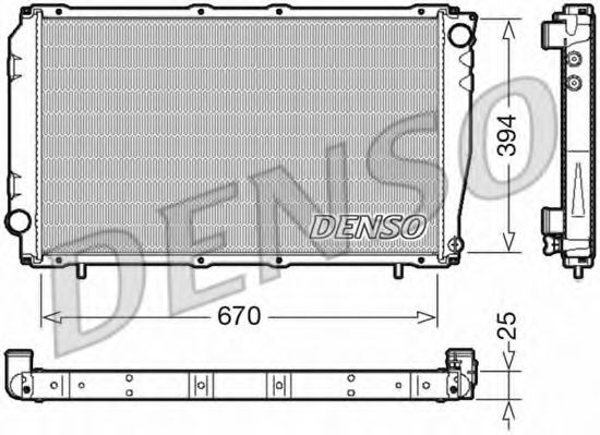 Радиатор охлаждения двигателя DENSO DRM36016