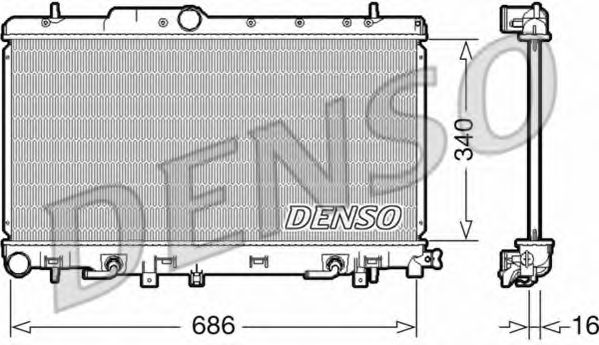 Радиатор охлаждения двигателя DENSO DRM36018