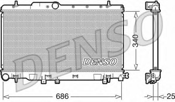 Радиатор охлаждения двигателя DENSO DRM36019