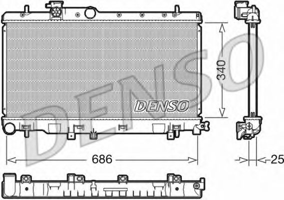 Радиатор охлаждения двигателя DENSO DRM36020