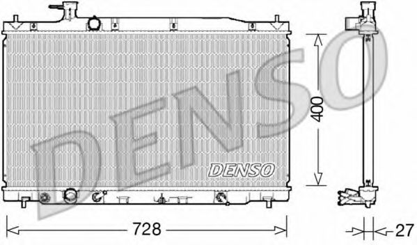 Радиатор охлаждения двигателя DENSO DRM40033