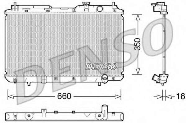 Радиатор охлаждения двигателя DENSO DRM40034