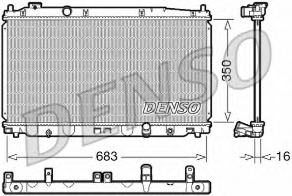 Радиатор охлаждения двигателя DENSO DRM40035