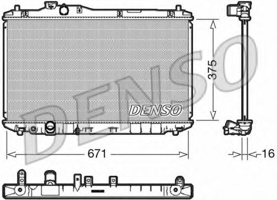 Радиатор охлаждения двигателя DENSO DRM40037