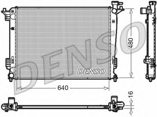 Радиатор охлаждения двигателя DENSO DRM41003