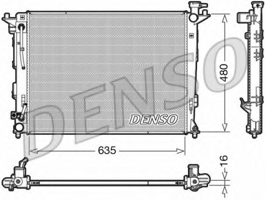 Радиатор охлаждения двигателя DENSO DRM41005