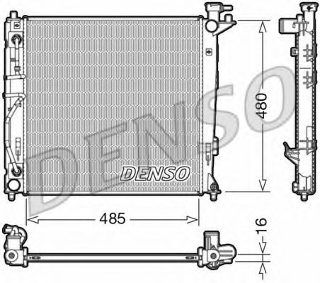 Радиатор охлаждения двигателя DENSO DRM41007