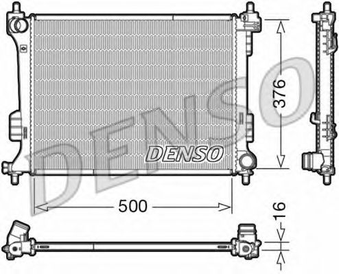 Радиатор охлаждения двигателя DENSO DRM41010