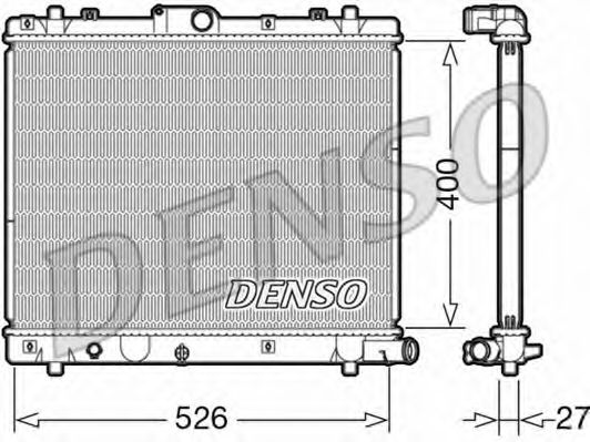 Радиатор охлаждения двигателя DENSO DRM47036