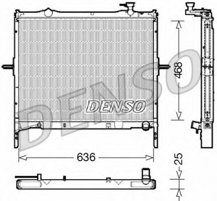 Радиатор охлаждения двигателя DENSO DRM43001