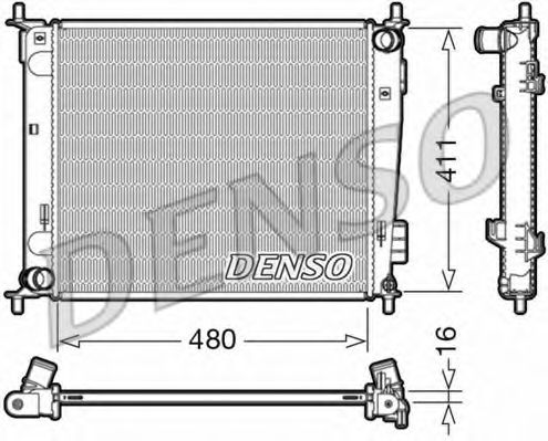 Радиатор охлаждения двигателя DENSO DRM43003