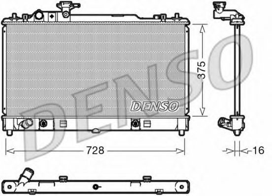 Радиатор охлаждения двигателя DENSO DRM44029
