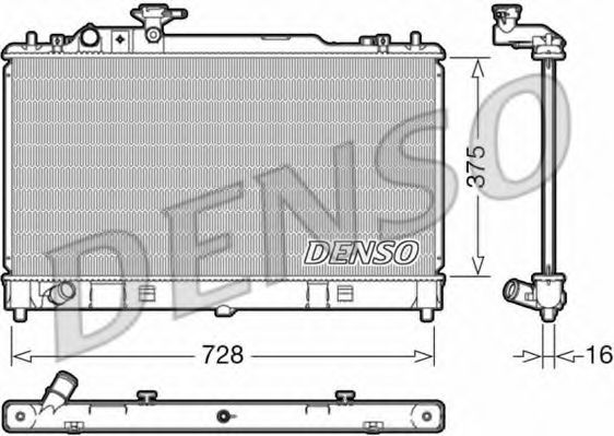 Радиатор охлаждения двигателя DENSO DRM44033
