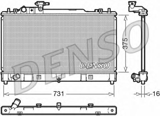 Радиатор охлаждения двигателя DENSO DRM44036