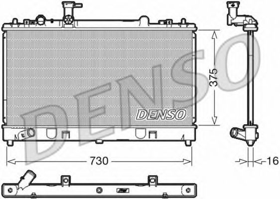 Радиатор охлаждения двигателя DENSO DRM44037
