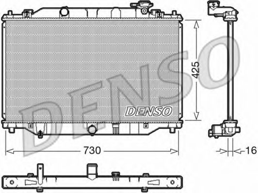 Радиатор охлаждения двигателя DENSO DRM44039