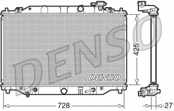 Радиатор охлаждения двигателя DENSO DRM44041