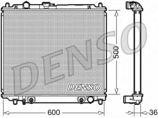 Радиатор охлаждения двигателя DENSO DRM45003