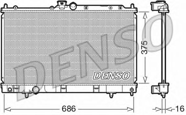 Радиатор охлаждения двигателя DENSO DRM45036