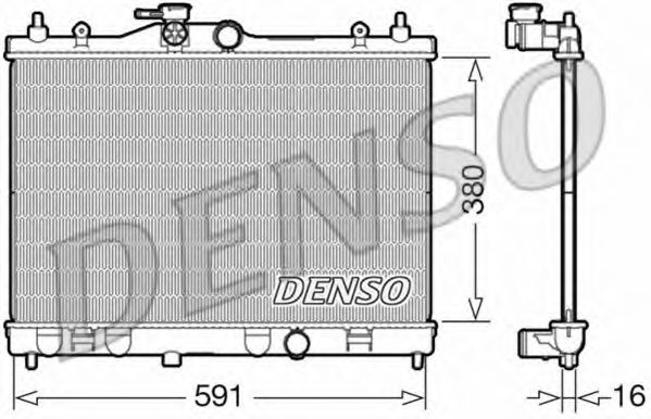 Радиатор охлаждения двигателя DENSO DRM46040