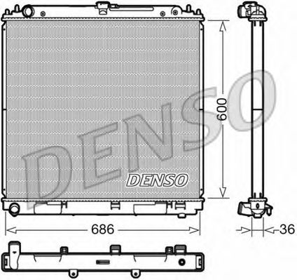 Радиатор охлаждения двигателя DENSO DRM46041