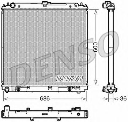 Радиатор охлаждения двигателя DENSO DRM46042