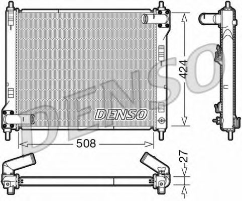 Радиатор охлаждения двигателя DENSO DRM46043