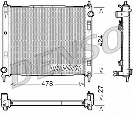 Радиатор охлаждения двигателя DENSO DRM46044