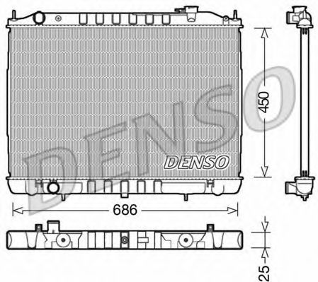Радиатор охлаждения двигателя DENSO DRM46050