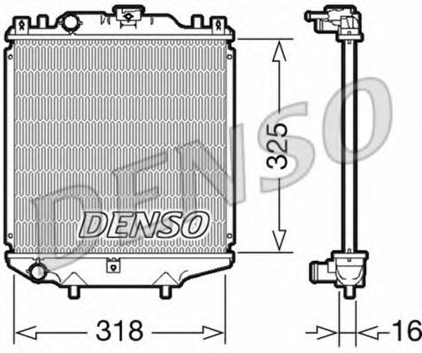 Радиатор охлаждения двигателя DENSO DRM47029