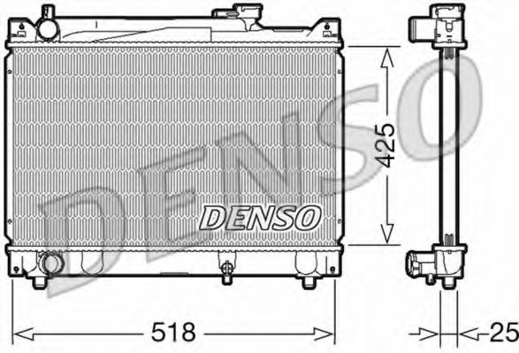 Радиатор охлаждения двигателя DENSO DRM47030